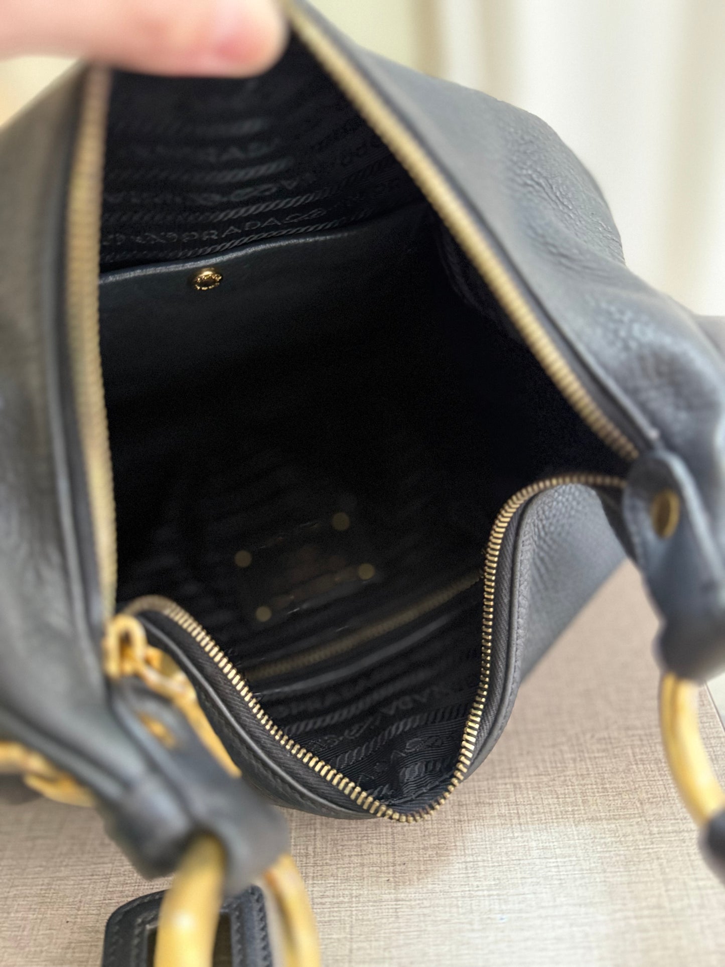 Prada Vitello Daino Hobo Bag