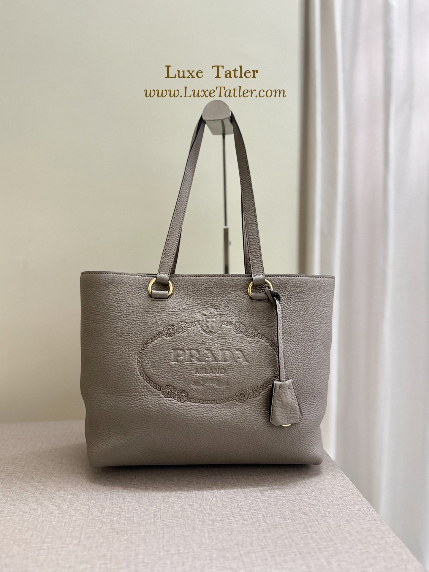 Prada Vitello Daino Embossed Tote