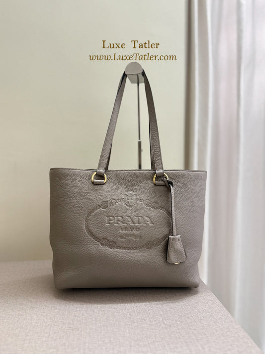 Prada Vitello Daino Embossed Tote