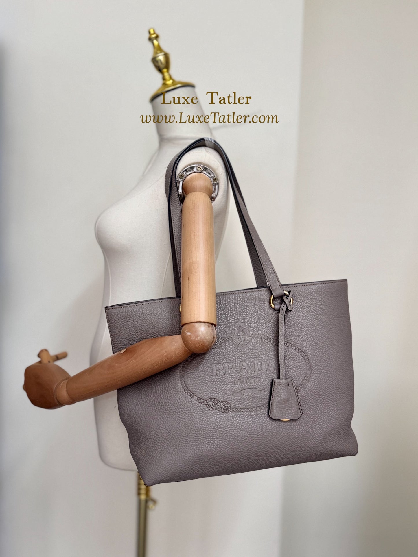 Prada Vitello Daino Embossed Tote