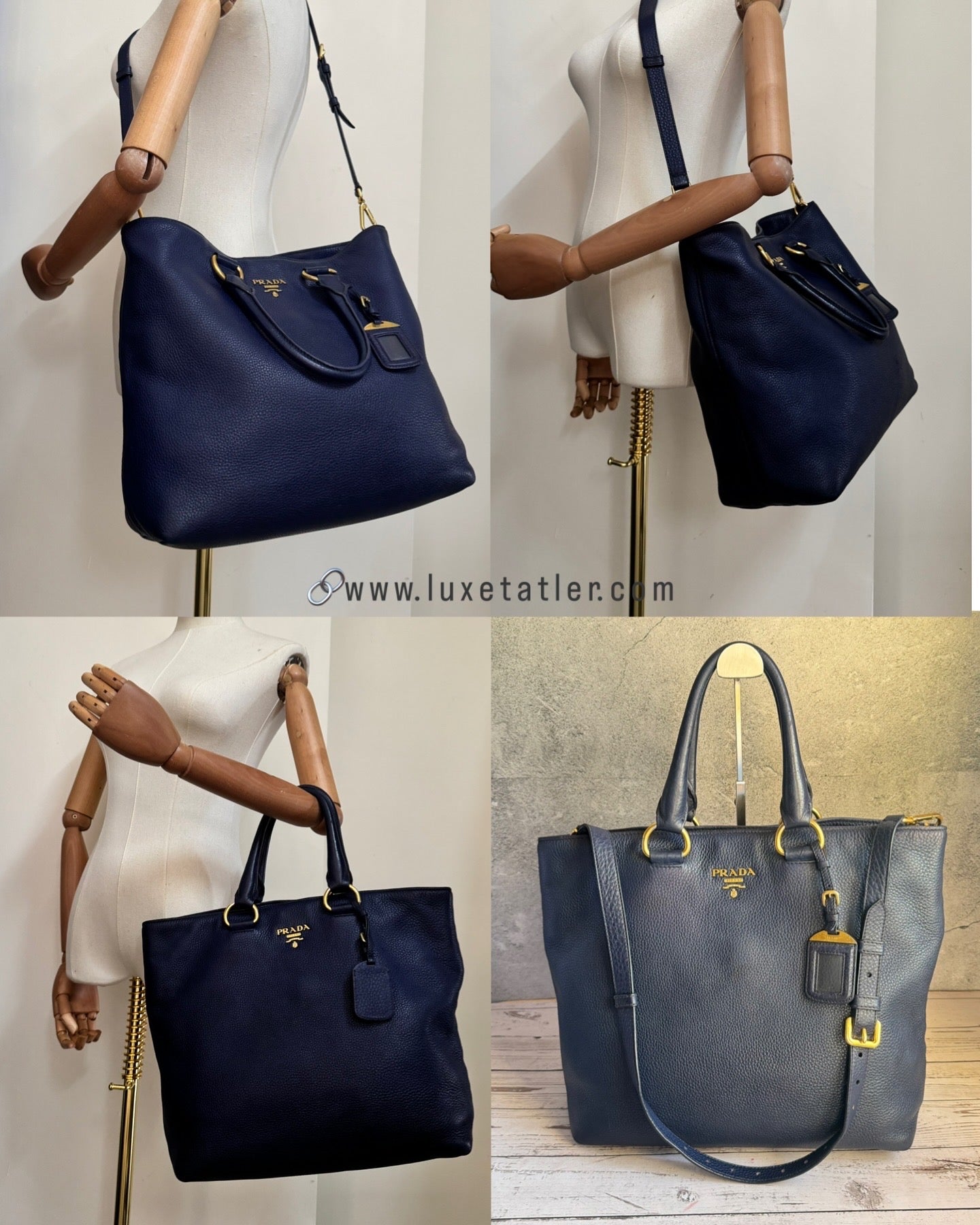 Prada Tote Bag (Navy)