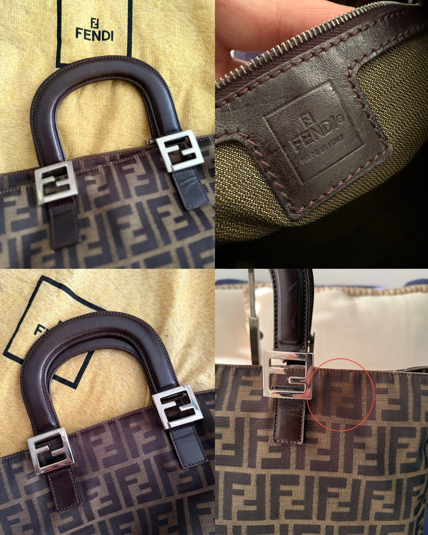 Fendi Zucca Tote Canvas Bag