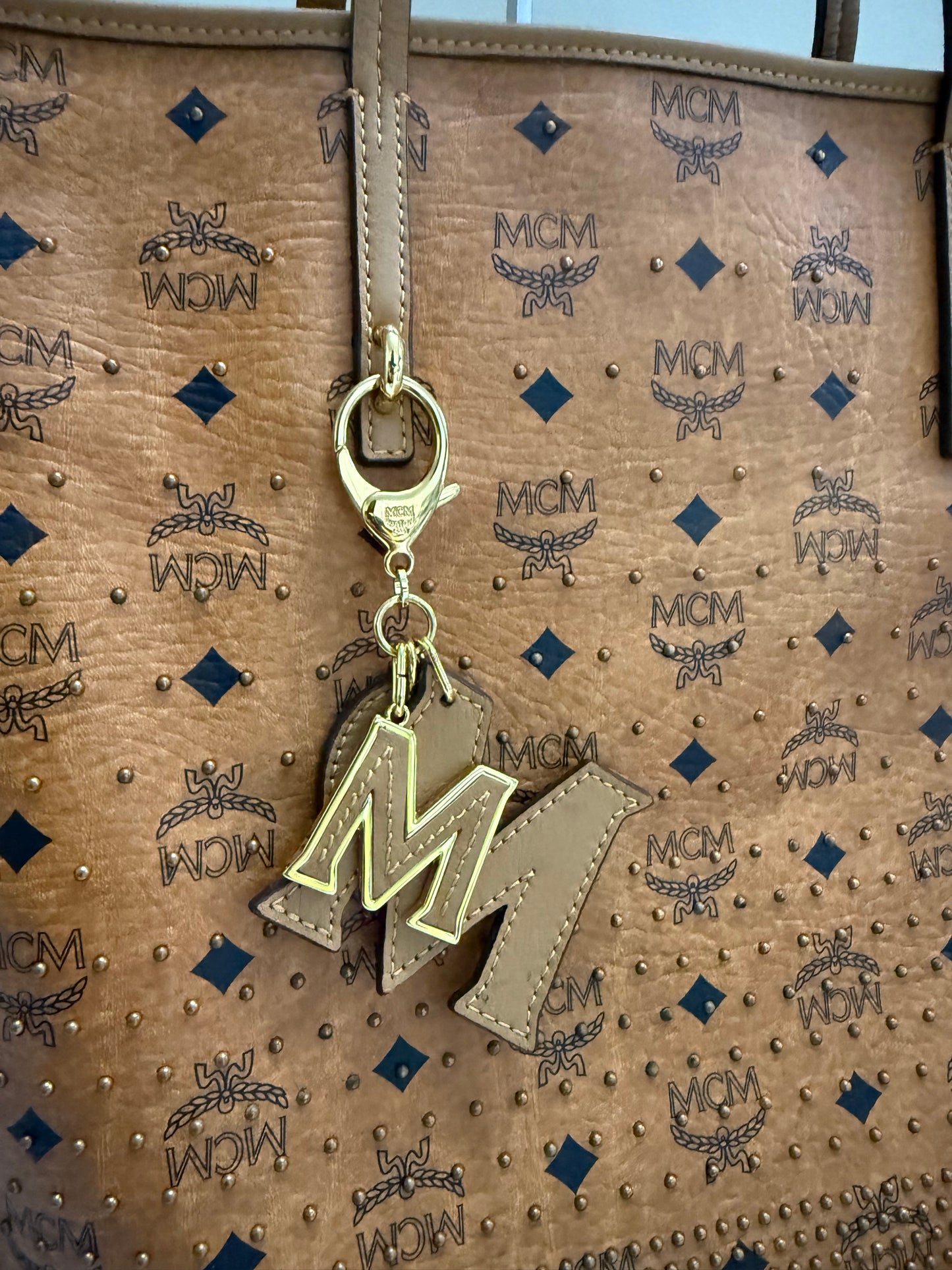 MCM Anya Leather Tote with pouch