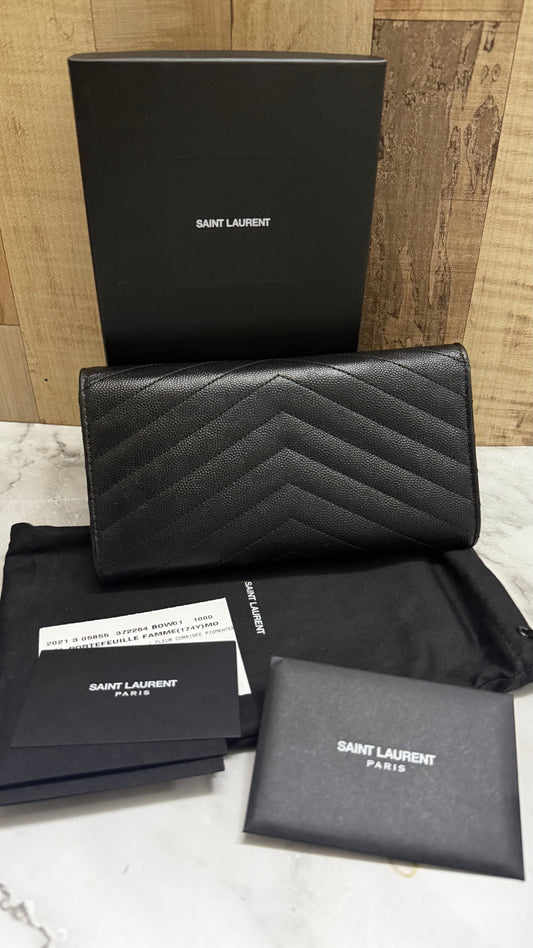 YSL Cassandre Matelasse Long Wallet