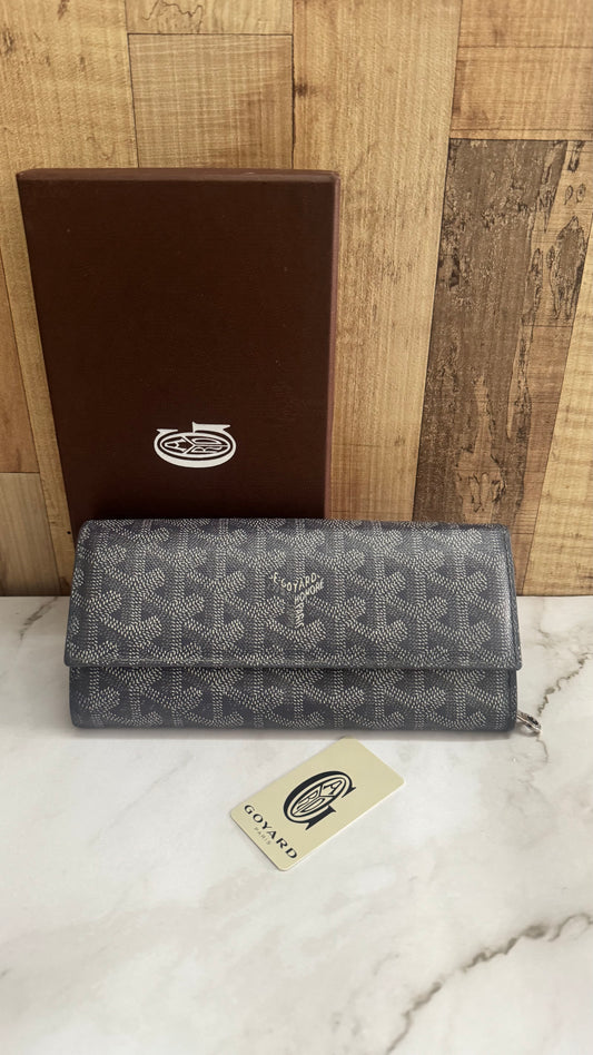 Goyard Varenne Long Wallet Grey