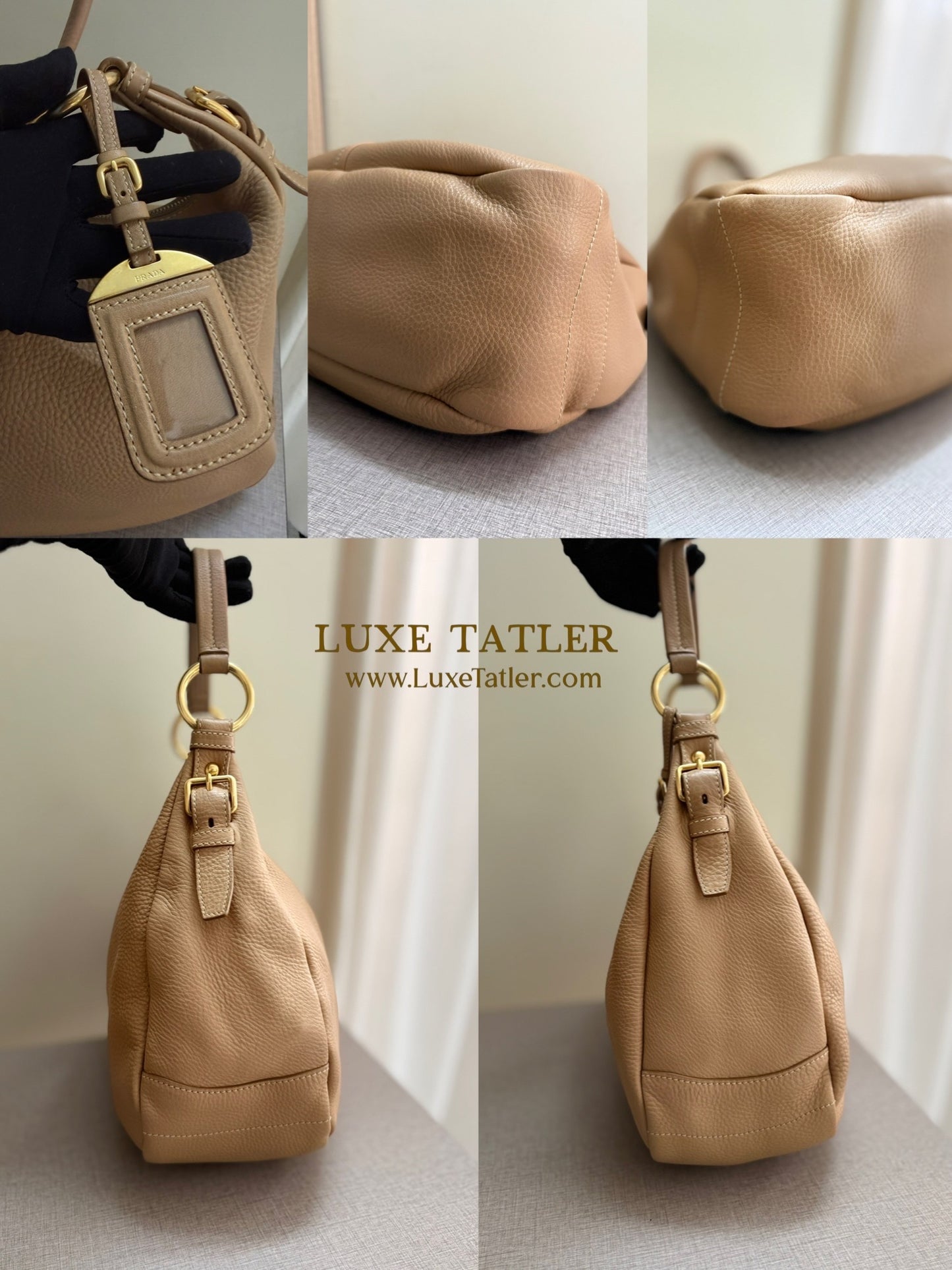 Prada Vitello Daino Hobo Bag