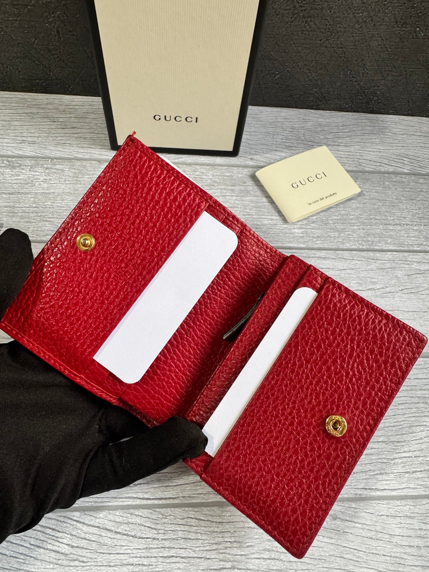 Gucci Marmont Flap Small Wallet ( with coin & notes compartment)