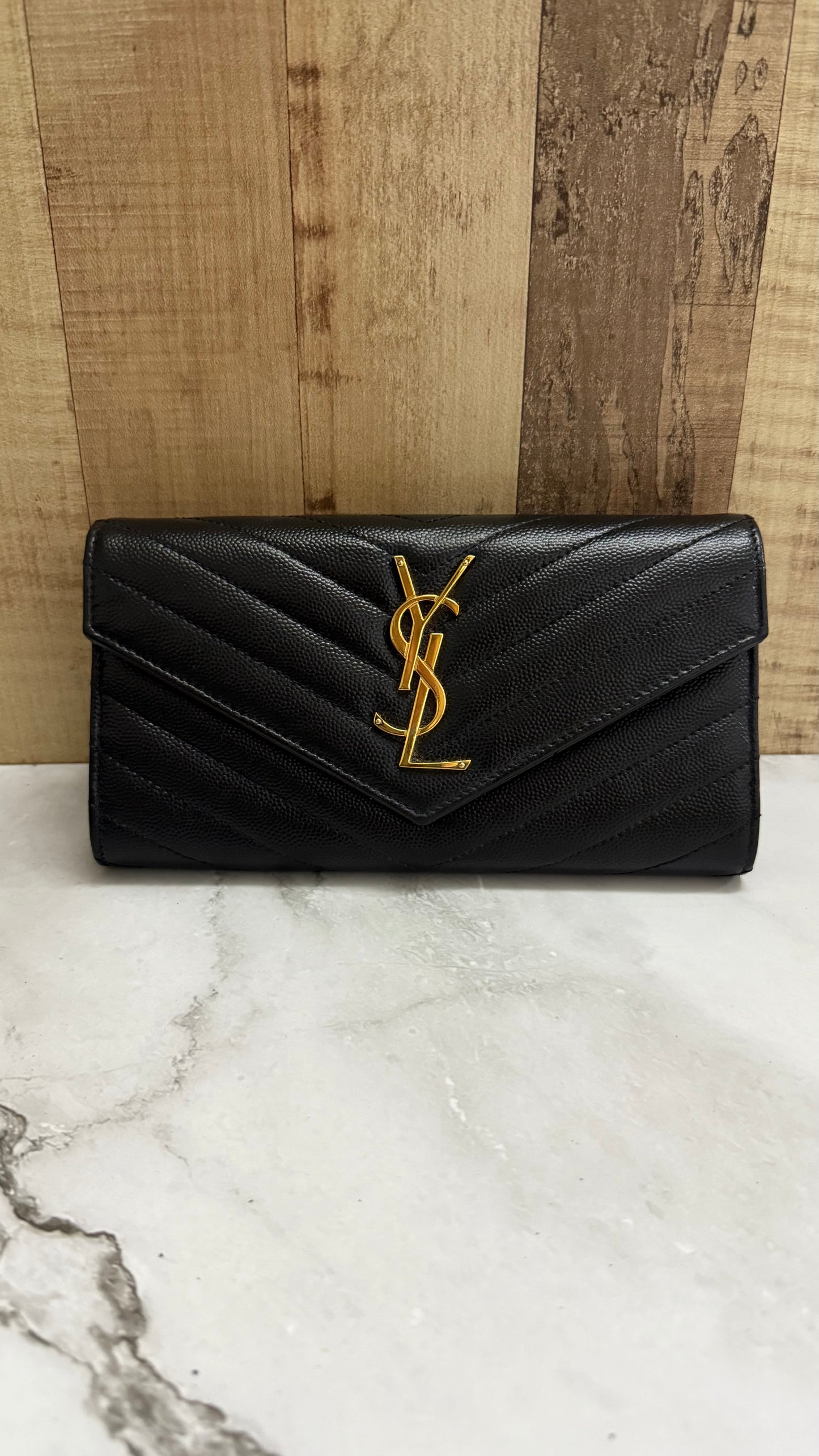 YSLCassandre Matelasse Long Wallet