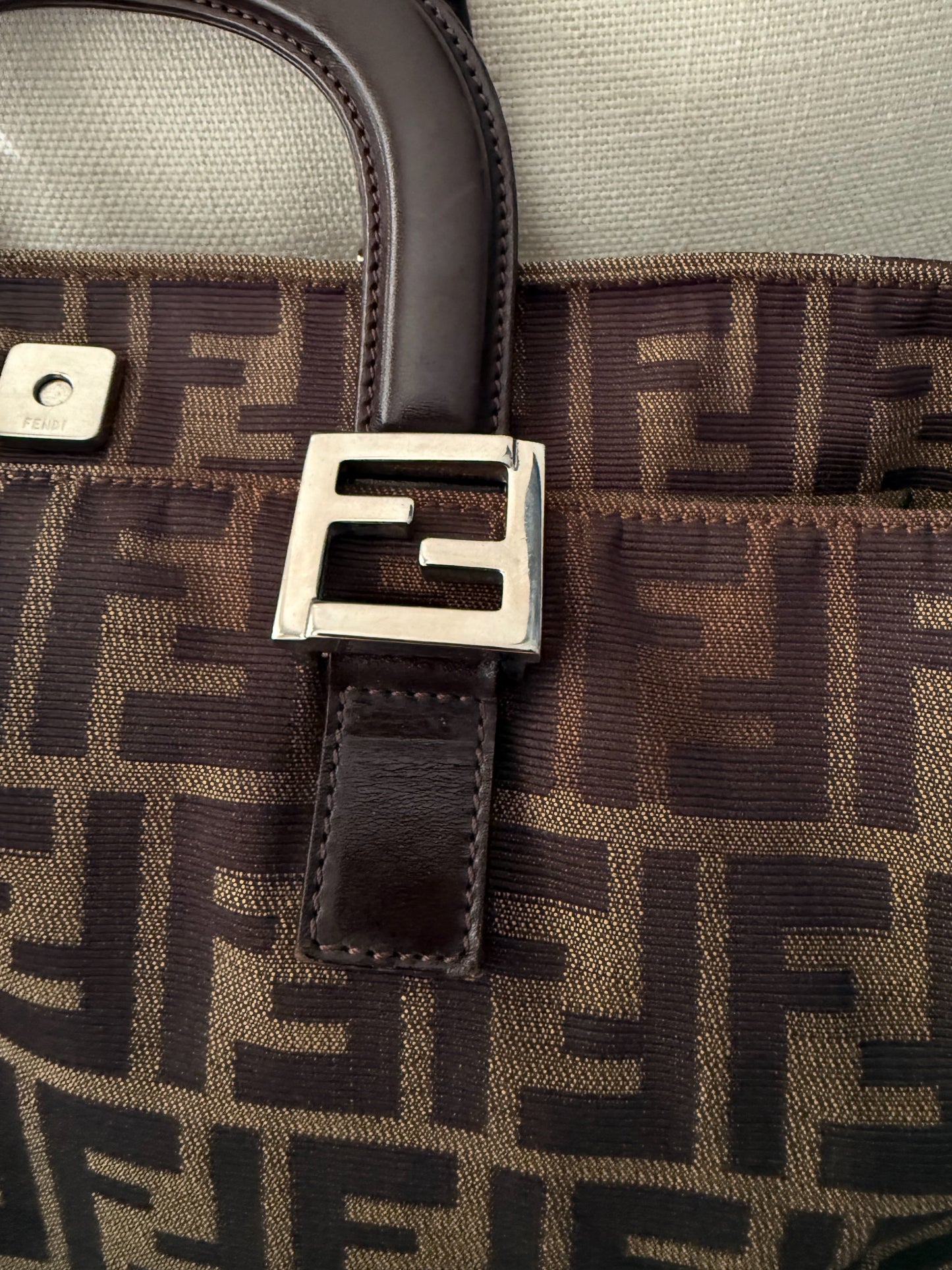 Fendi Zucca Tote Canvas Bag
