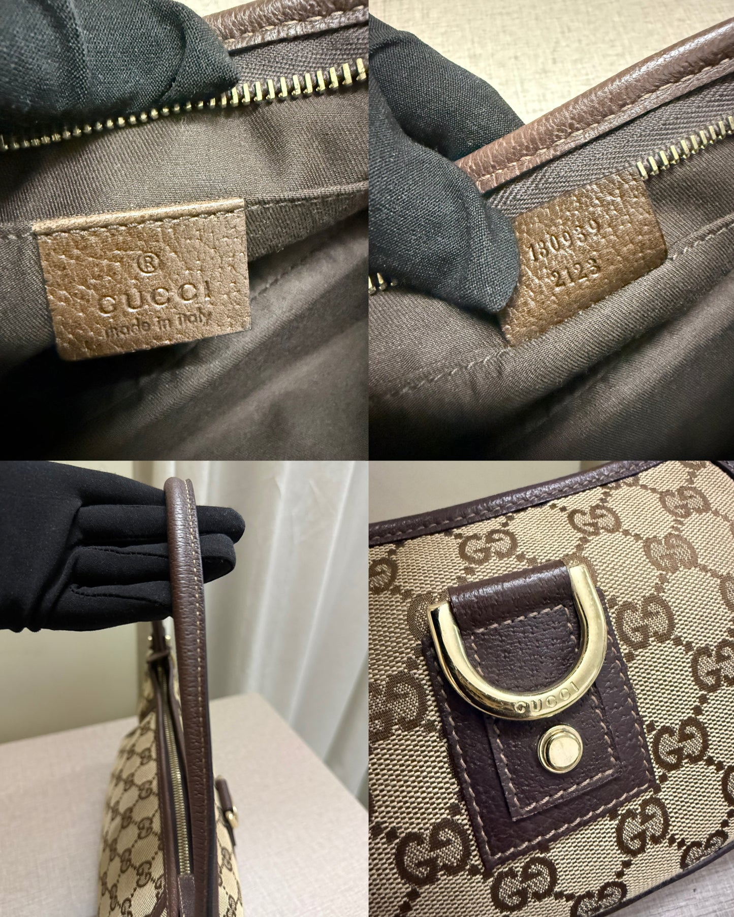 Gucci D-Ring Canvas Pouchette