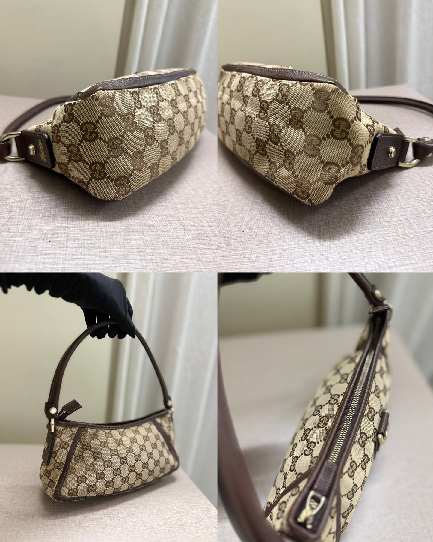 Gucci D-Ring Canvas Pouchette