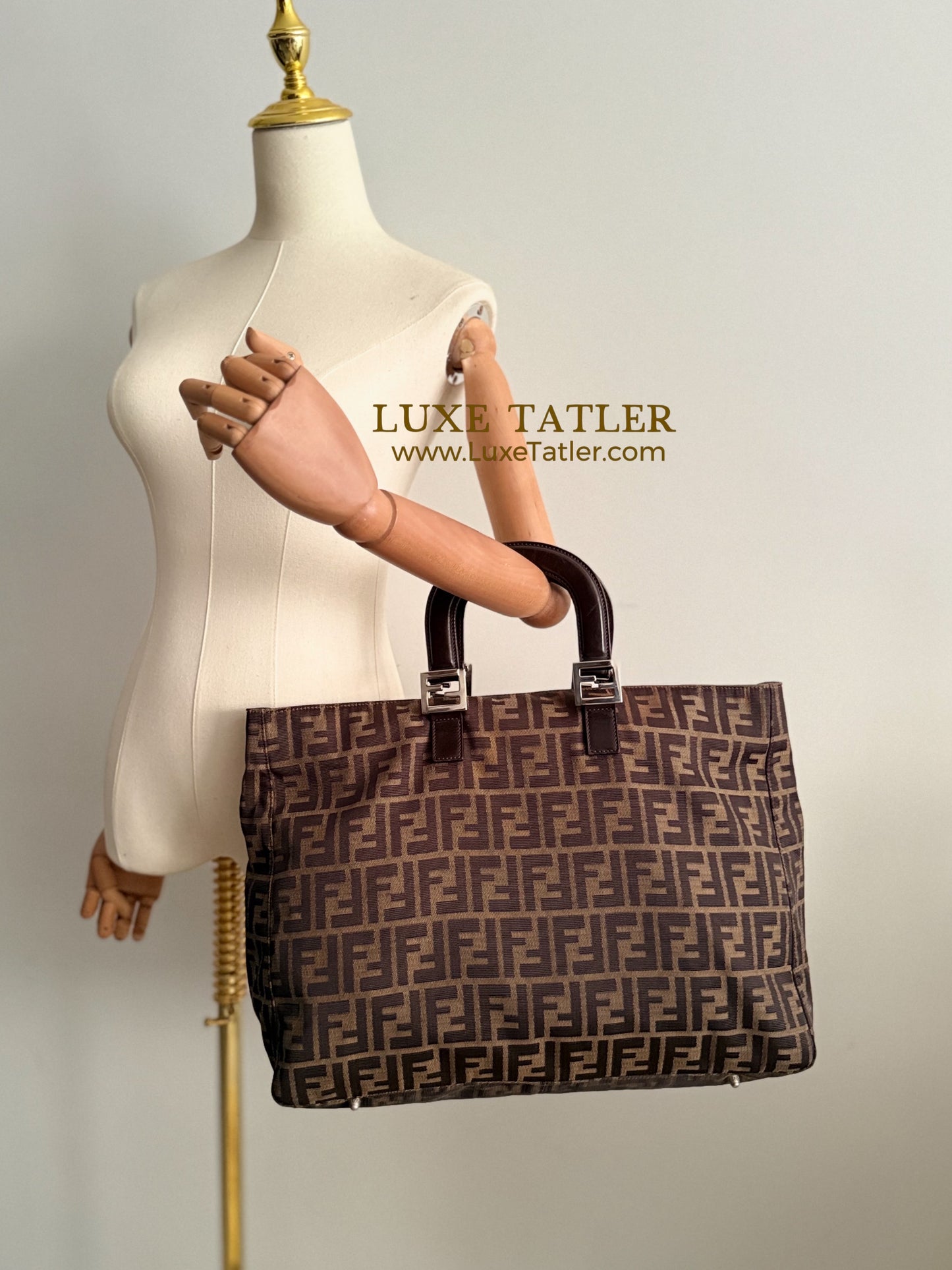 Fendi Zucca Tote Canvas Bag