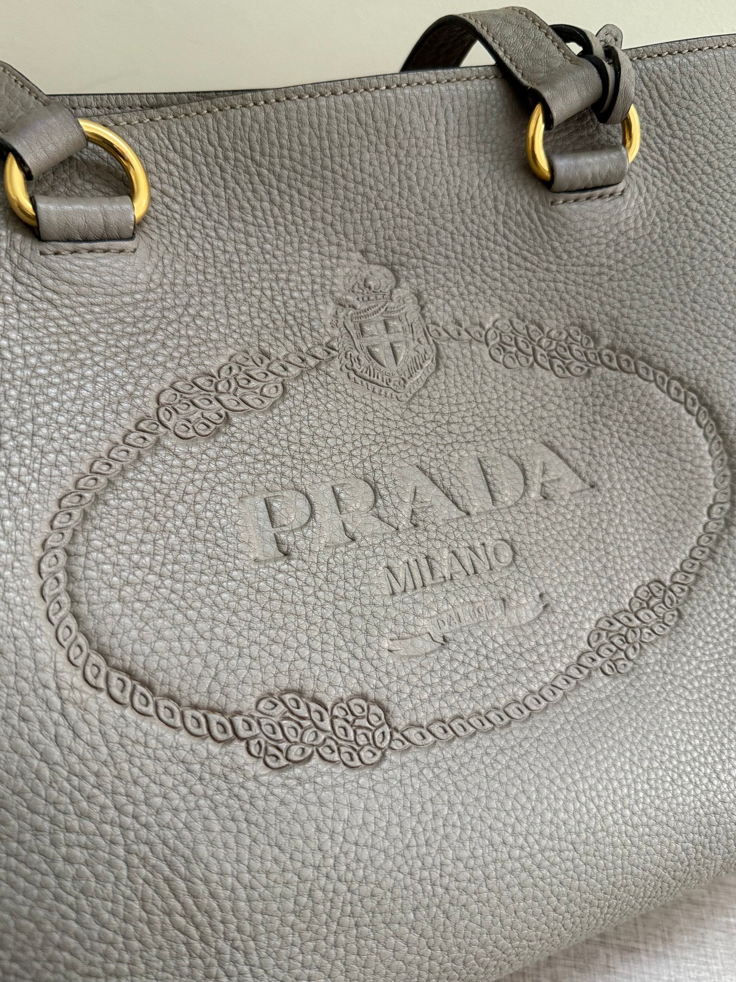 Prada Vitello Daino Embossed Tote