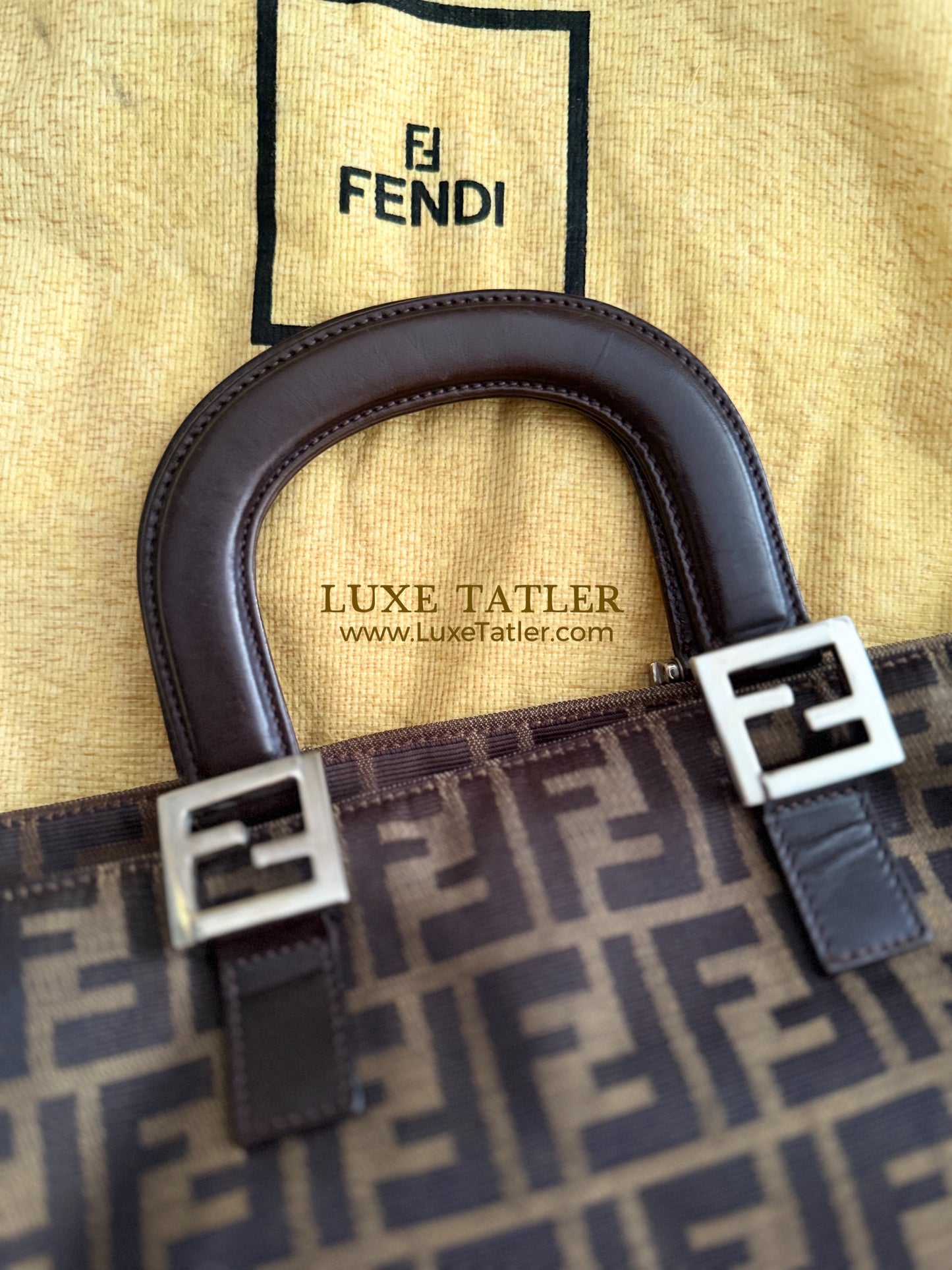Fendi Zucca Tote Canvas Bag