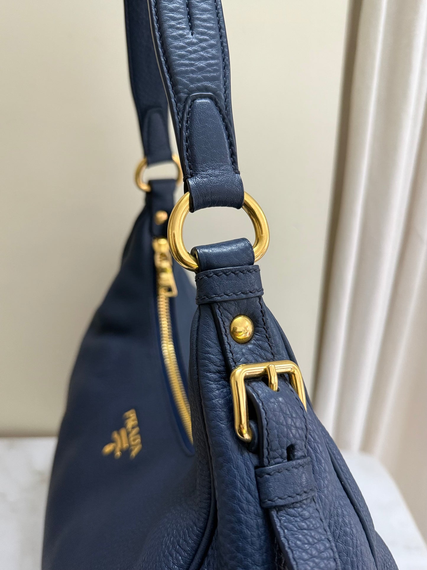 Prada Vitello Daino Hobo Shoulder Bag