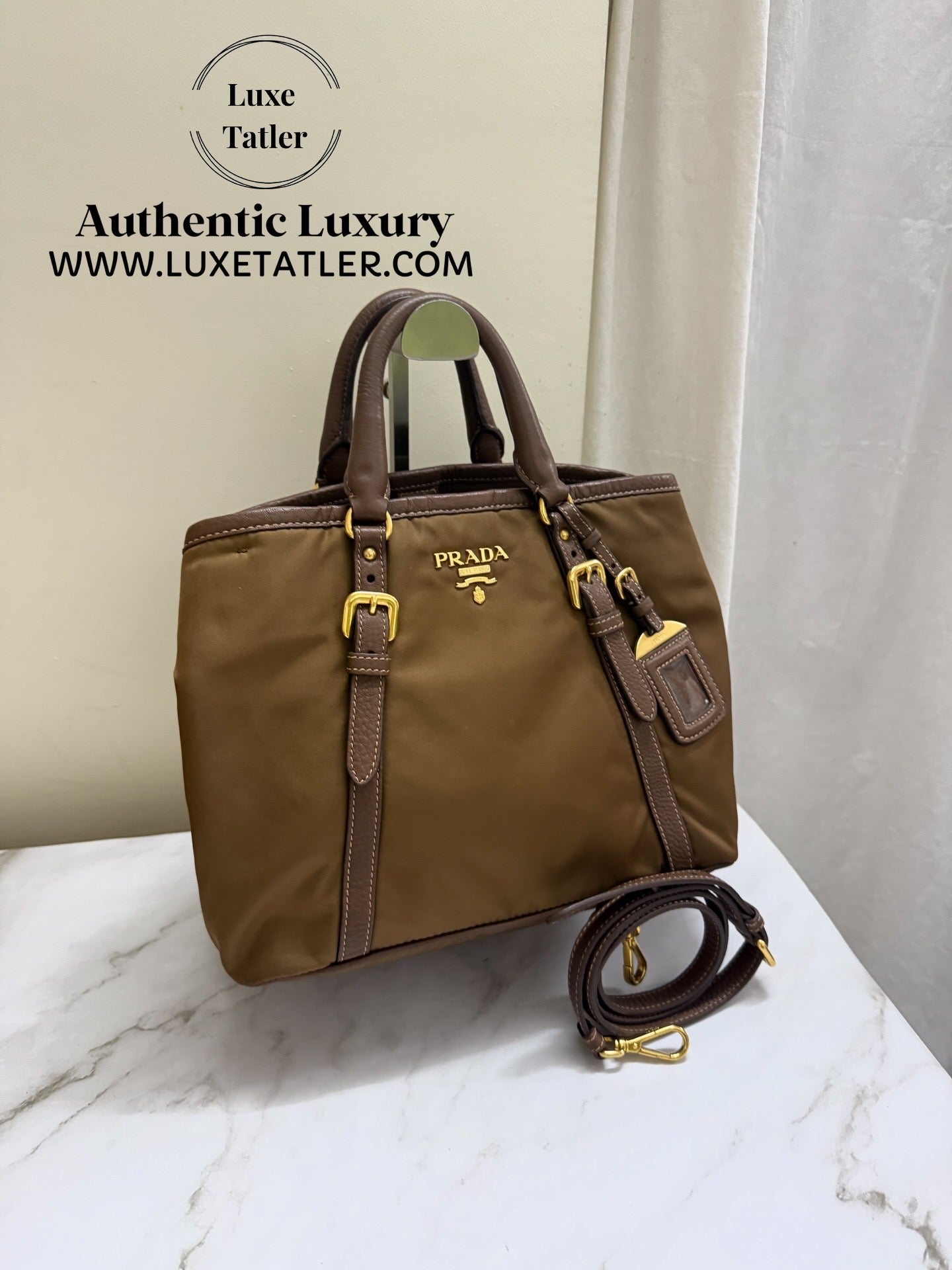 Prada Tessuto Vitello Daino Bag