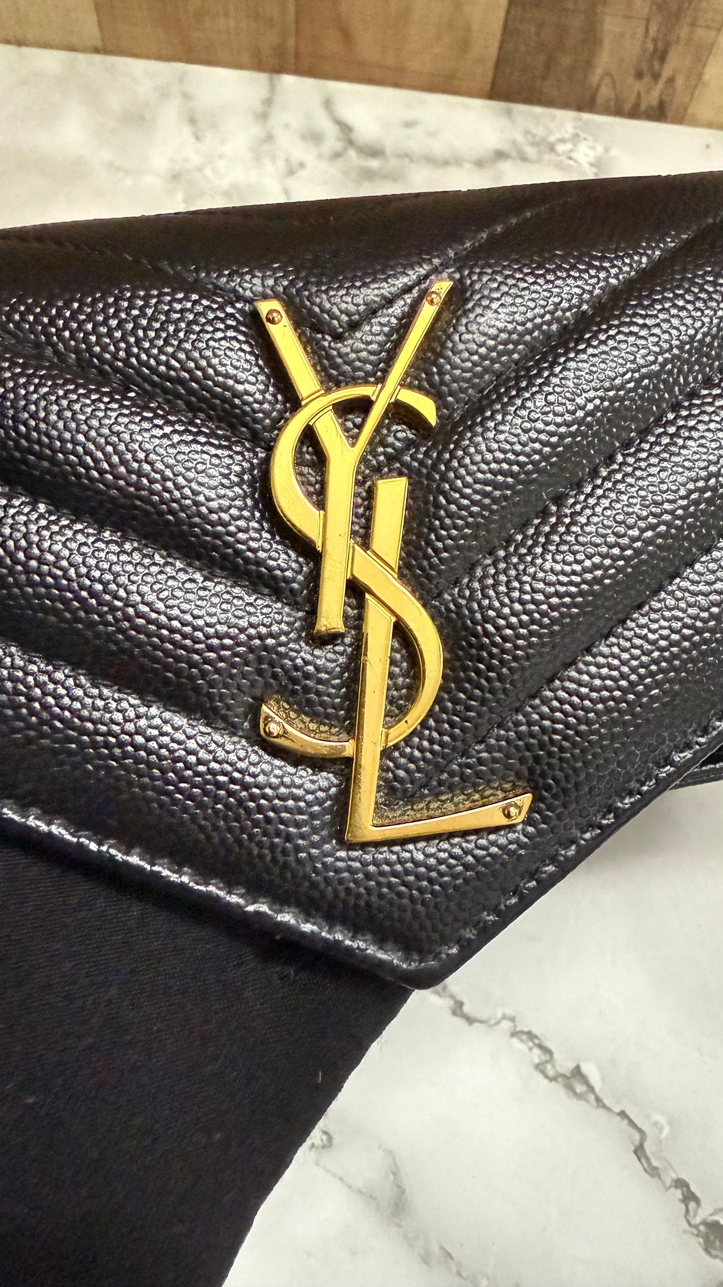 YSLCassandre Matelasse Long Wallet