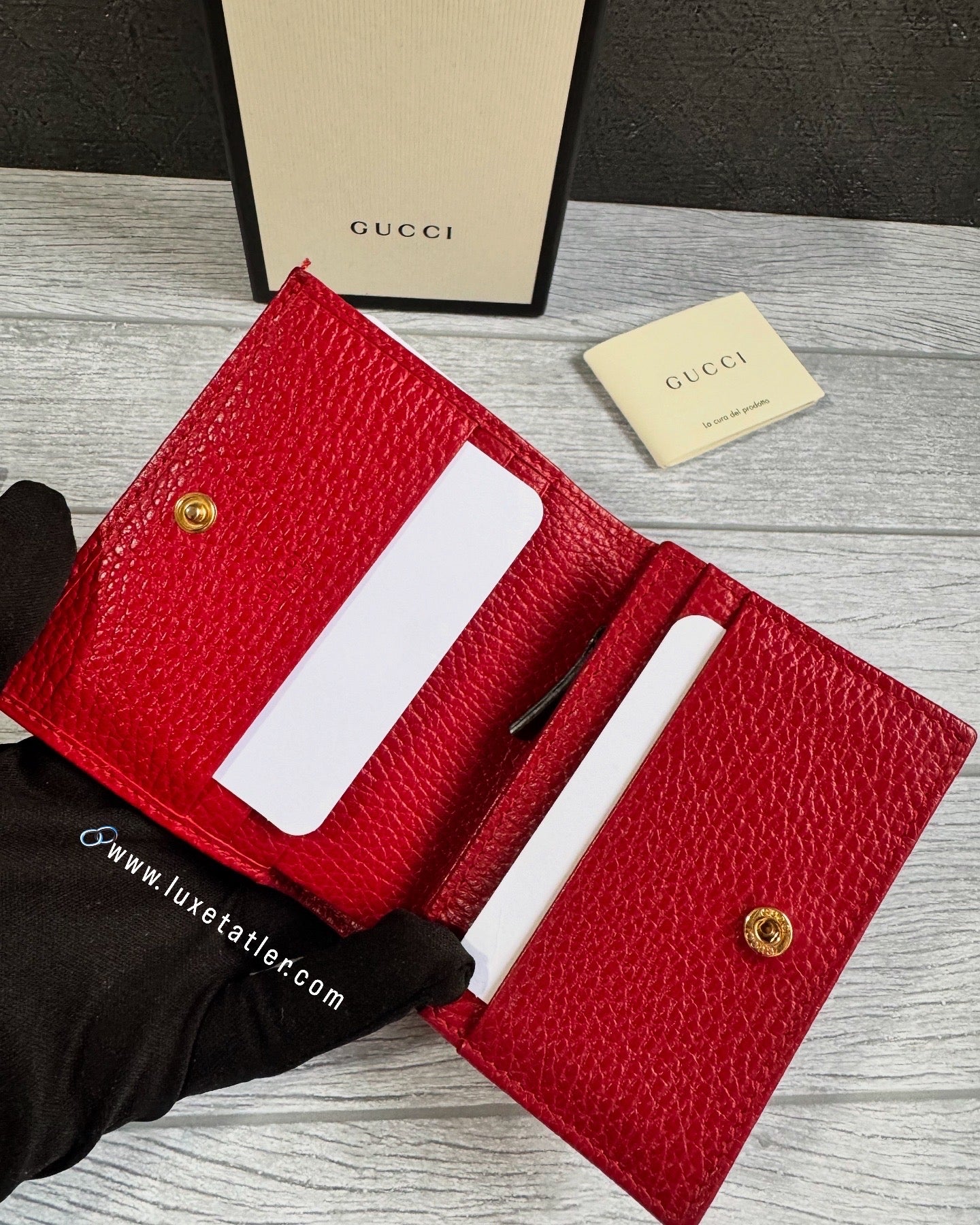 Gucci Marmont Flap Small Wallet ( with coin & notes compartment)