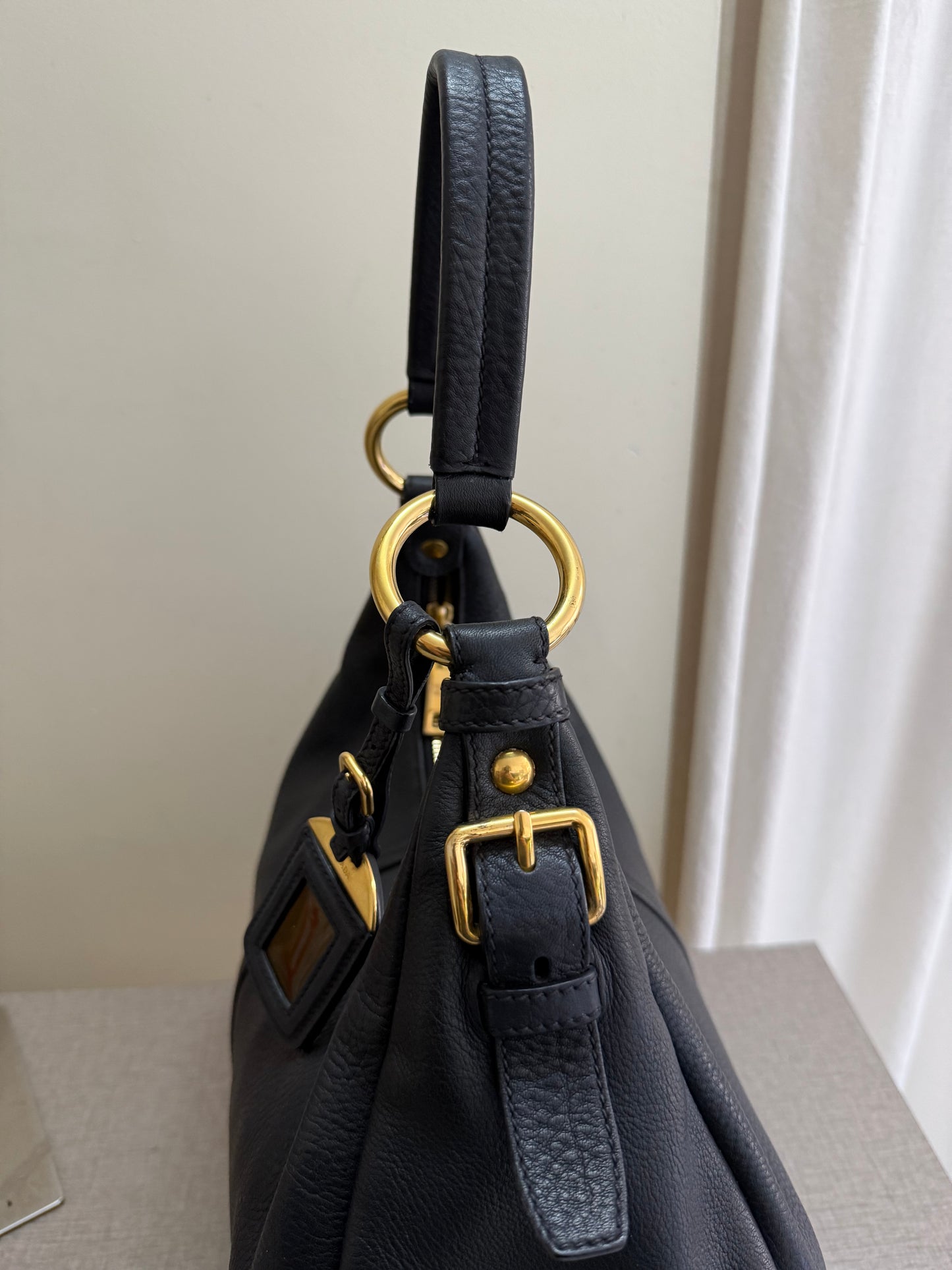 Prada Vitello Daino Hobo Bag
