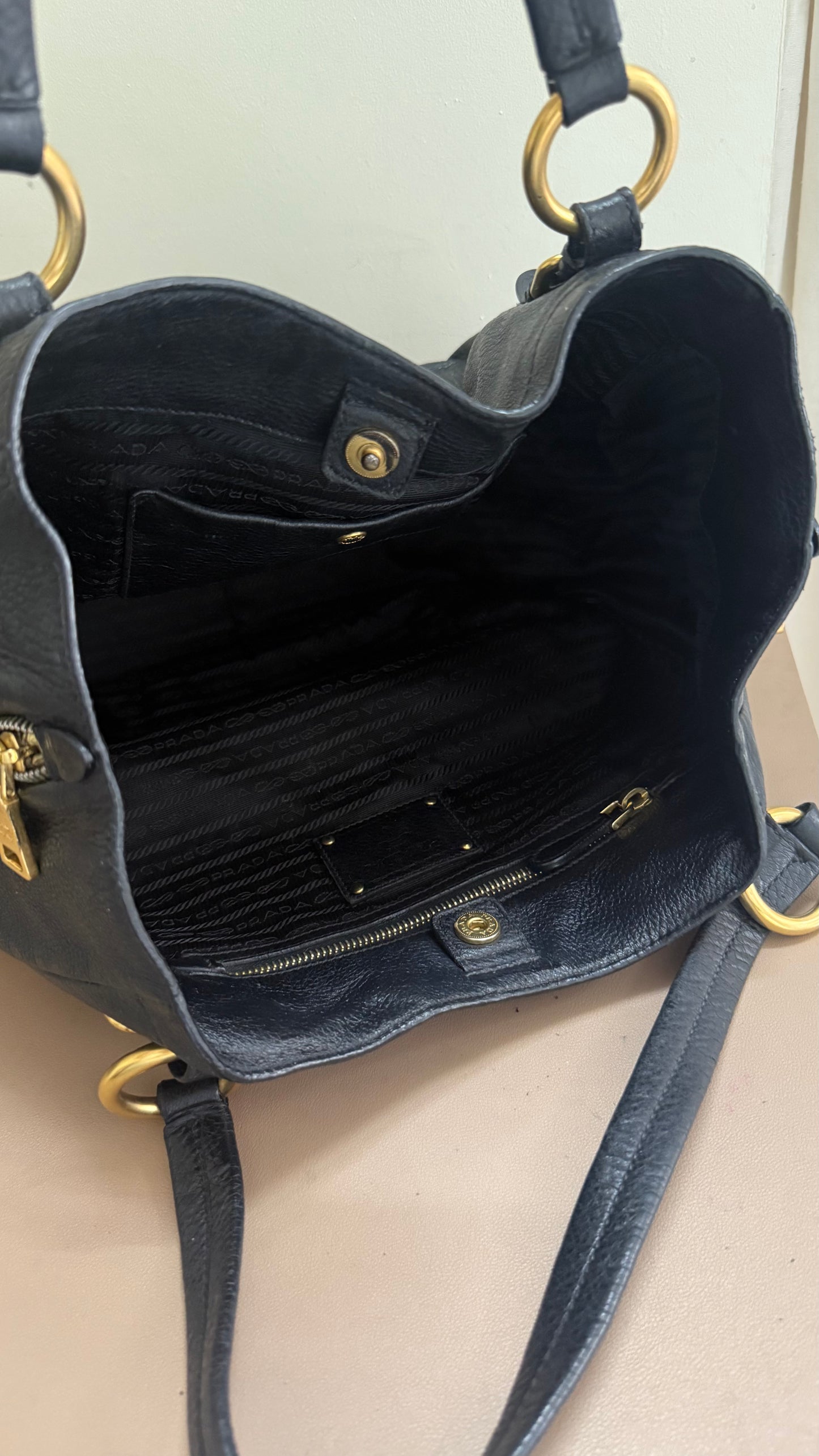 Prada Vitello Daino Tote Bag