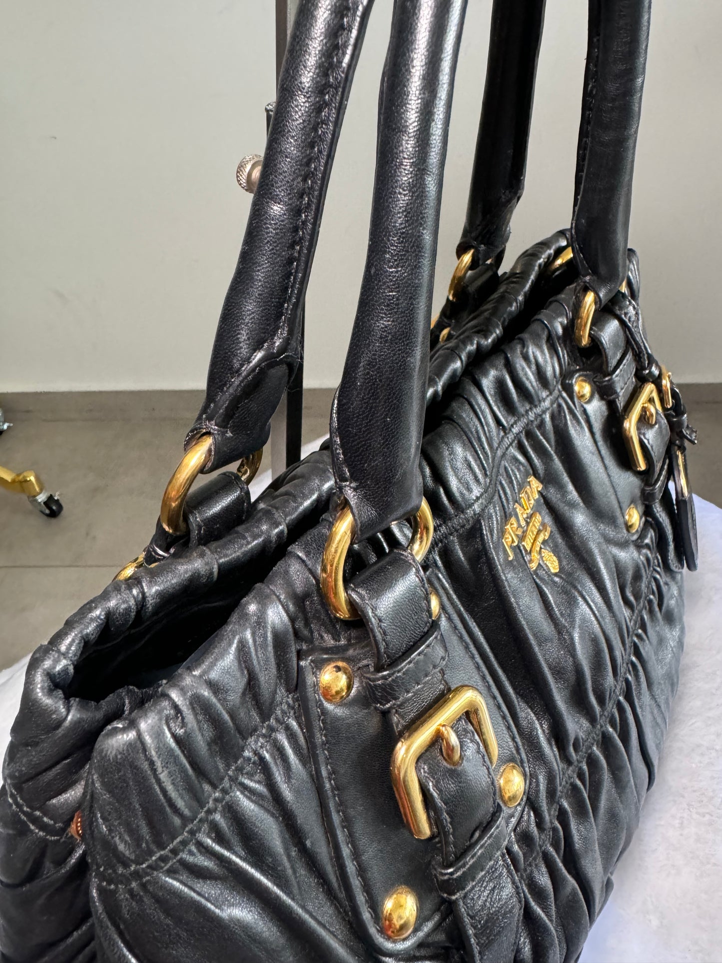 Prada Black Nappa Gaufre Bag