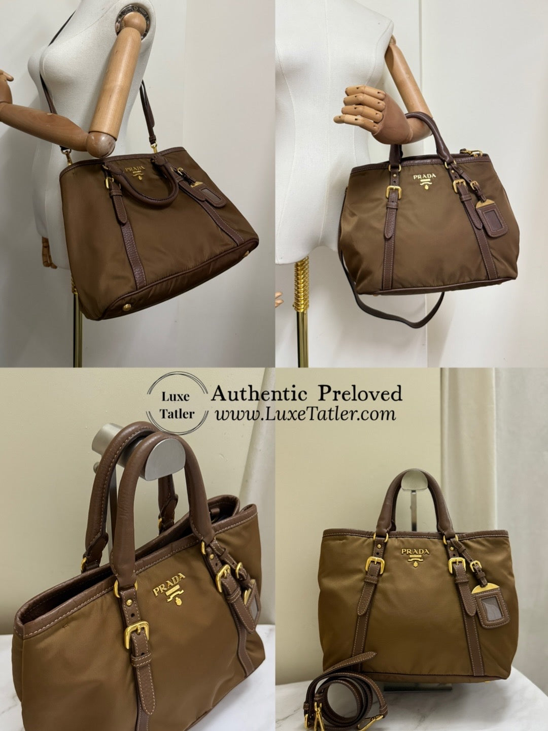 Prada Tessuto Vitello Daino Bag