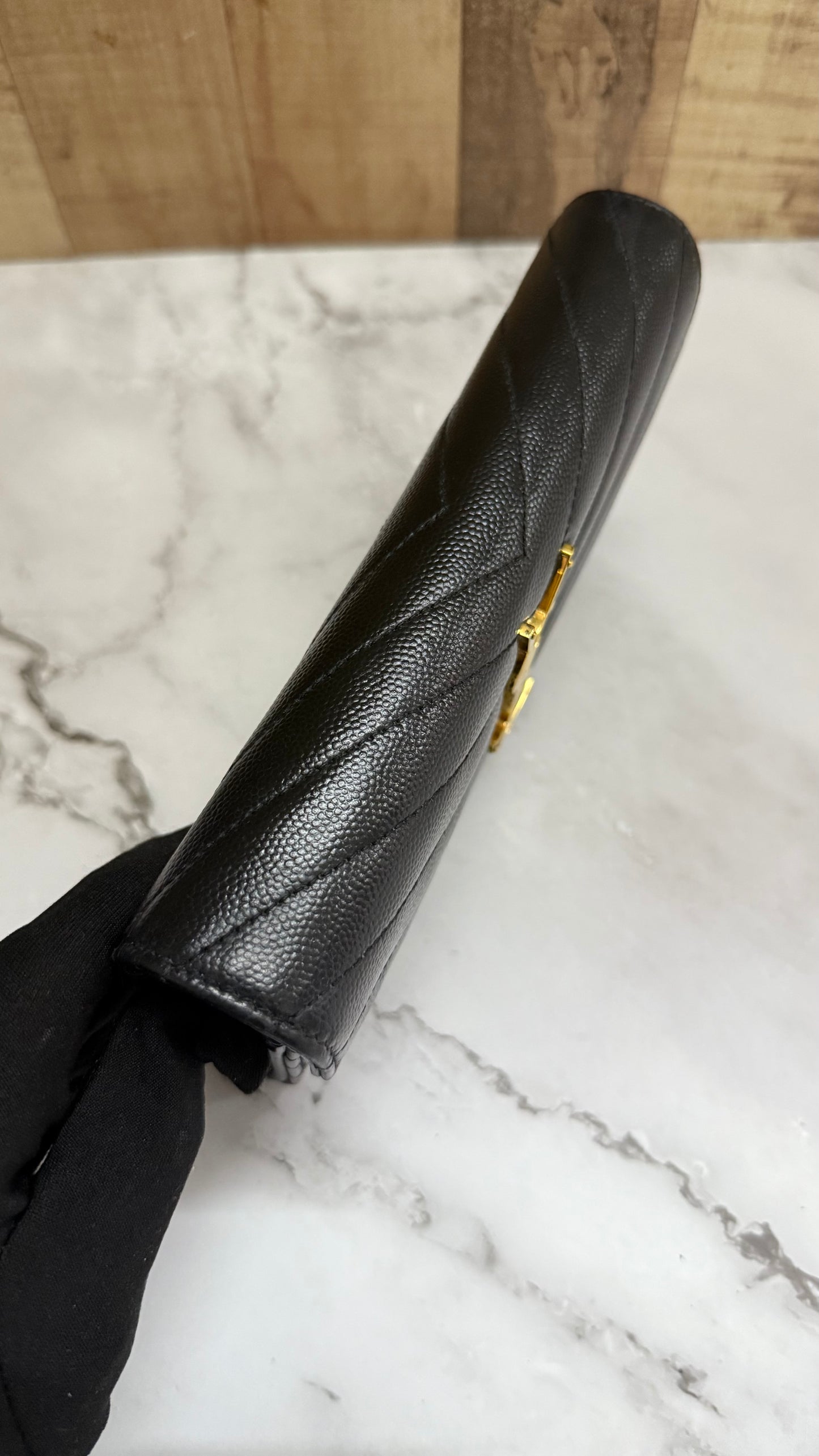 YSLCassandre Matelasse Long Wallet