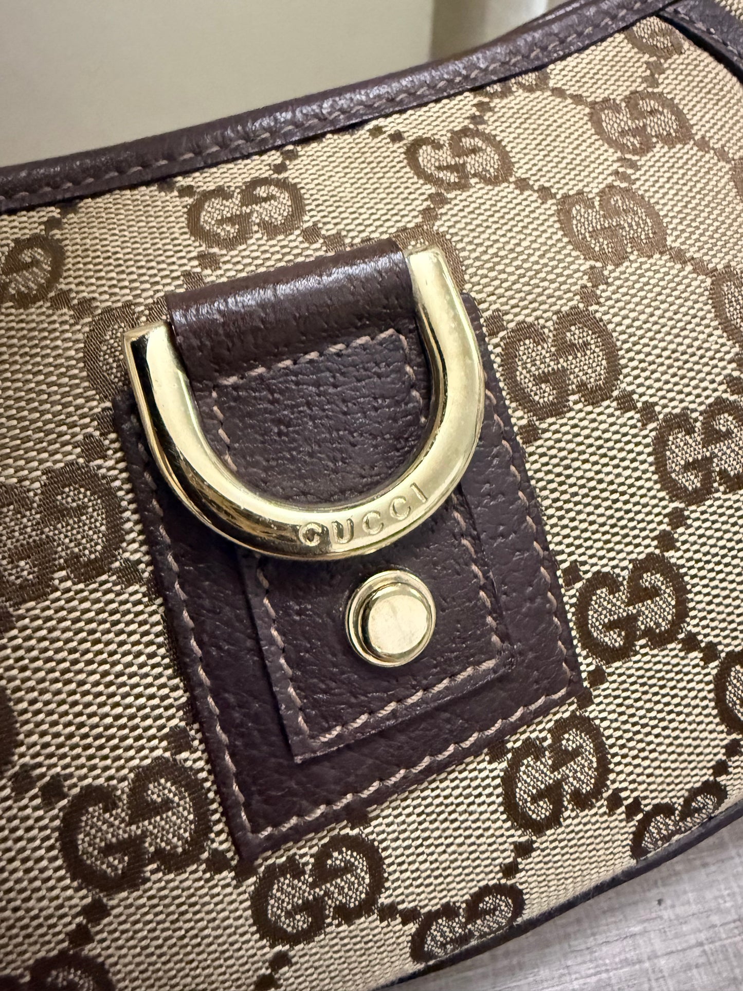 Gucci D-Ring Canvas Pouchette