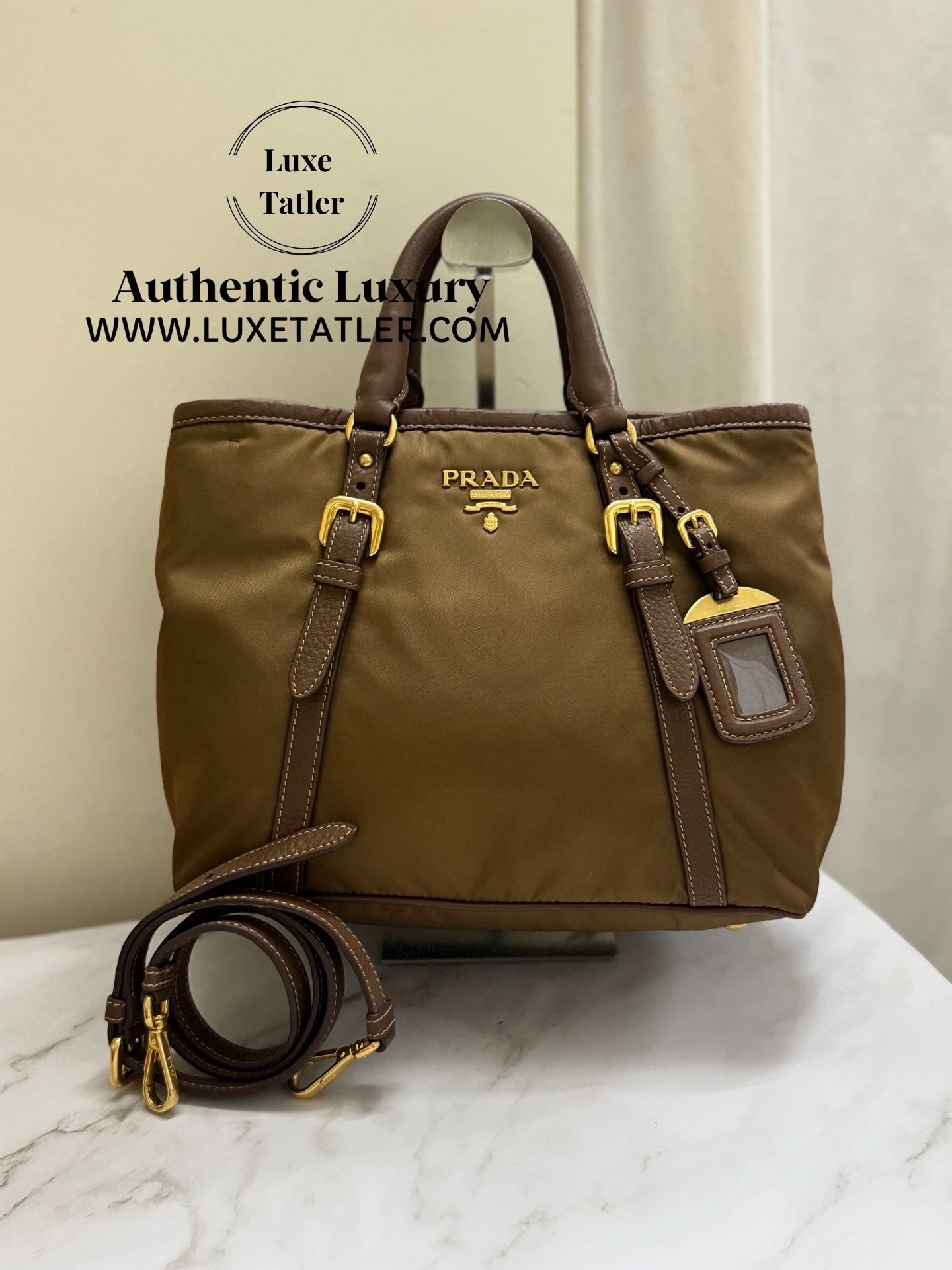 Prada Tessuto Vitello Daino Bag