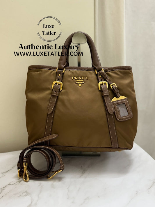 Prada Tessuto Vitello Daino Bag