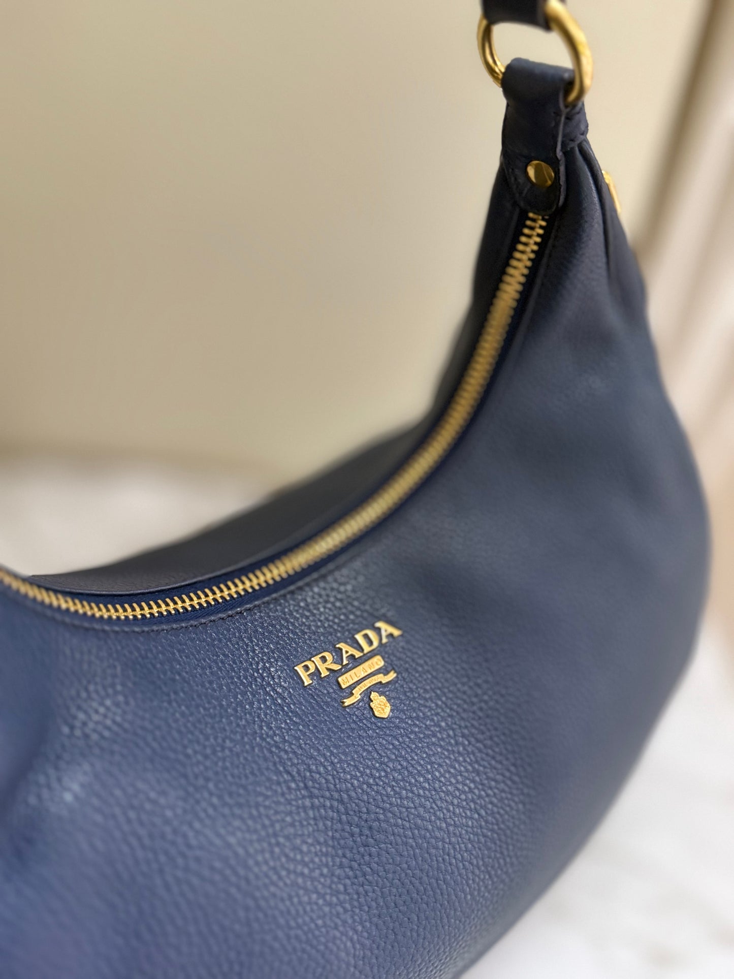 Prada Vitello Daino Hobo Shoulder Bag
