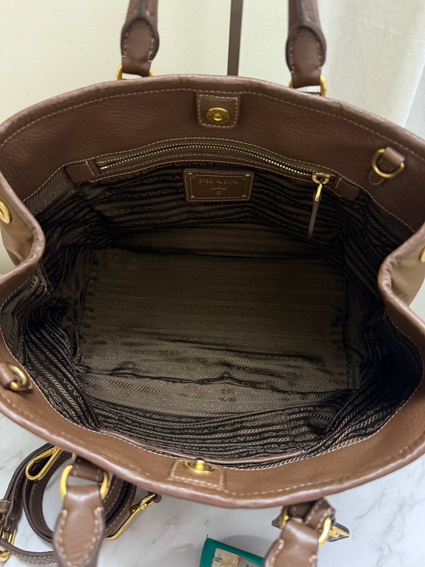 Prada Tessuto Vitello Daino Bag