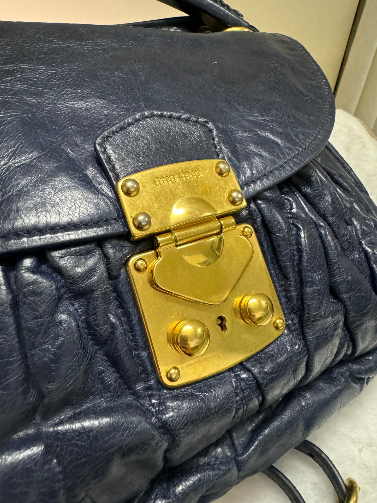 Miu Miu Matelasse Leather Bag
