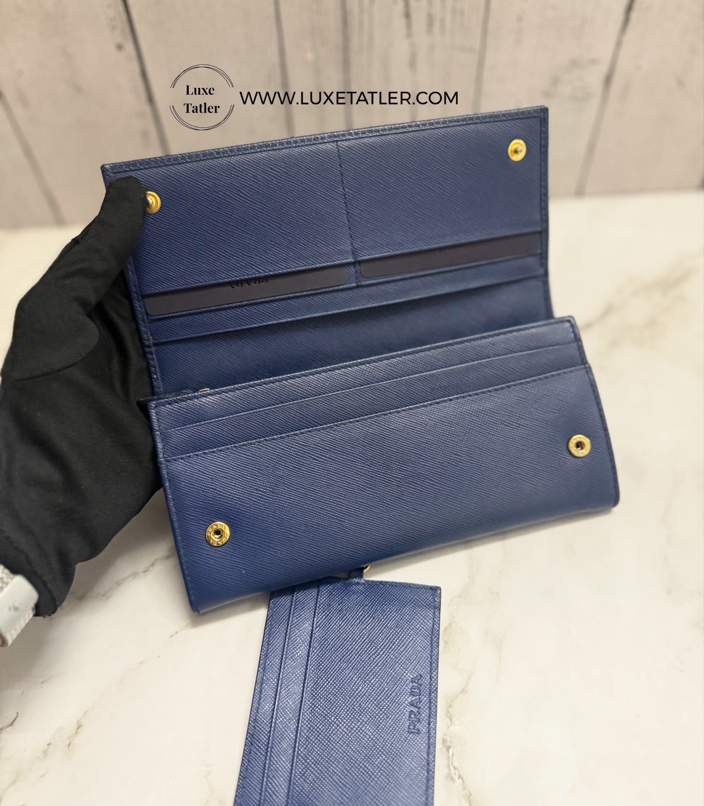 Prada Saffiano Wallet with Card Case
