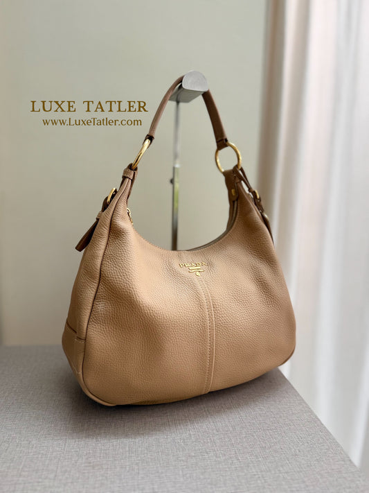 Prada Vitello Daino Hobo Bag