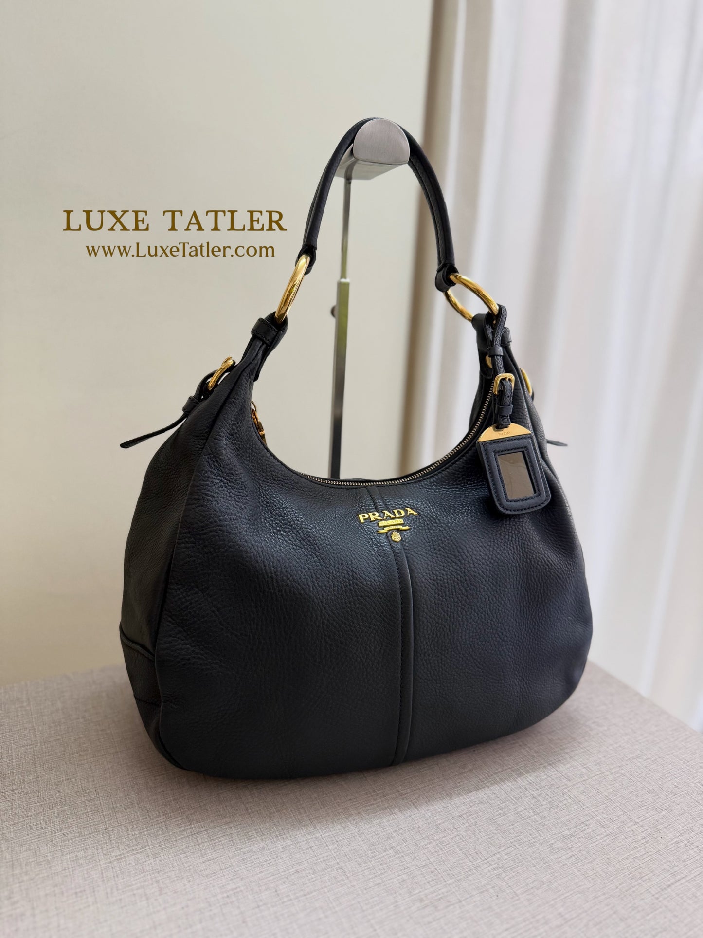 Prada Vitello Daino Hobo Bag