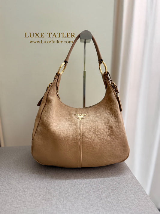Prada Vitello Daino Hobo Bag