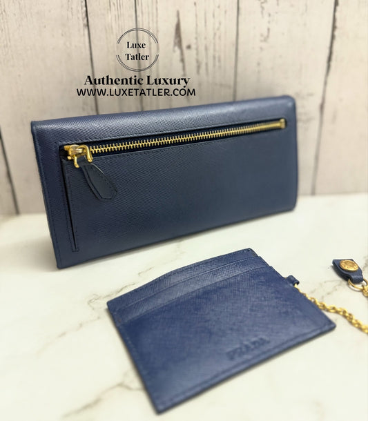 Prada Saffiano Wallet with Card Case
