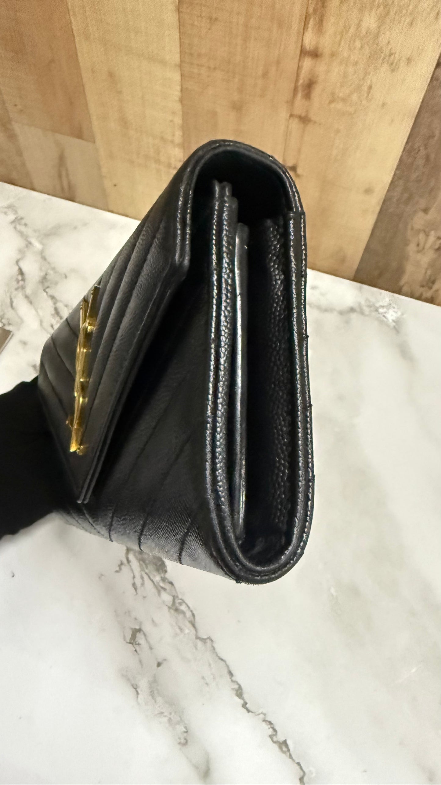 YSLCassandre Matelasse Long Wallet