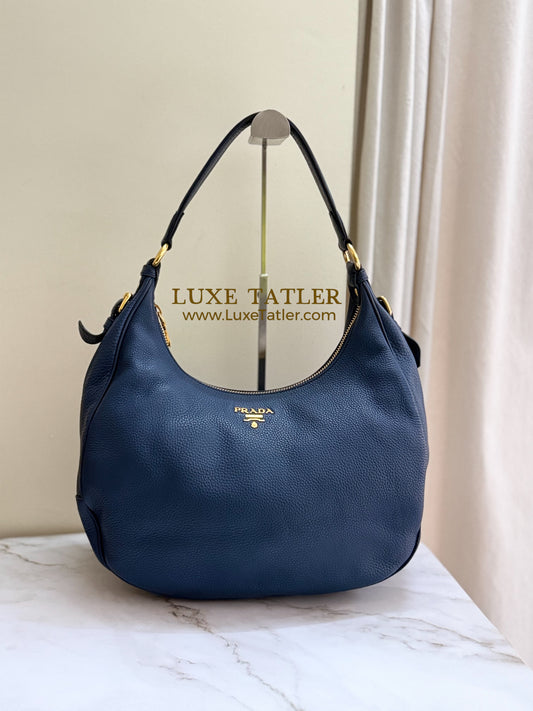 Prada Vitello Daino Hobo Shoulder Bag