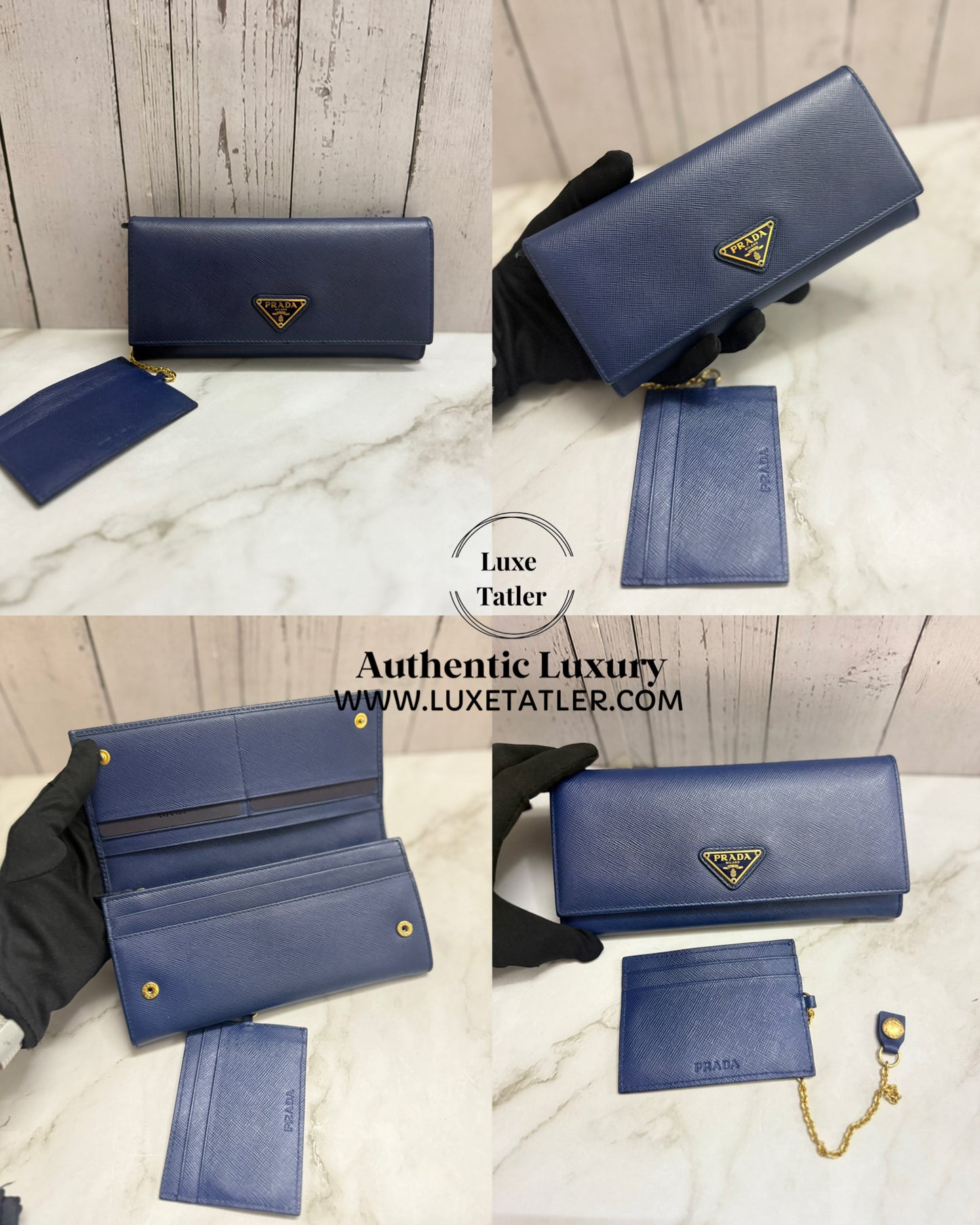 Prada Saffiano Wallet with Card Case