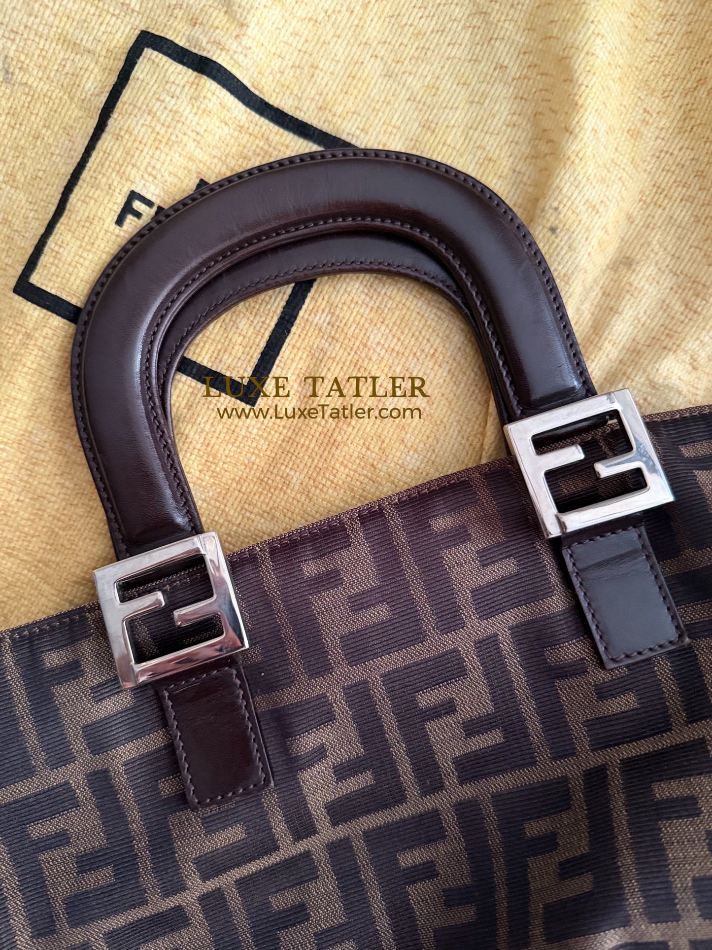 Fendi Zucca Tote Canvas Bag