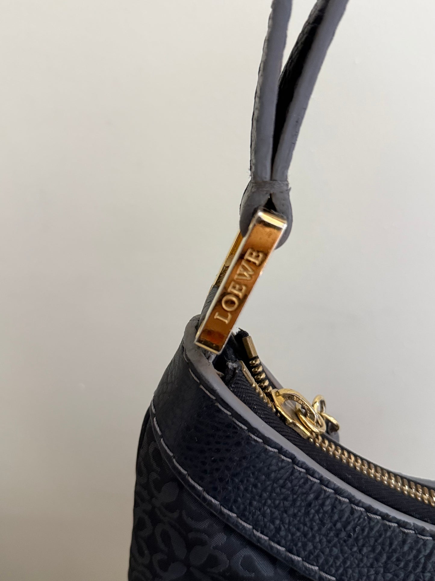 Loewe Anagram Canvas Hobo Shoulder Bag