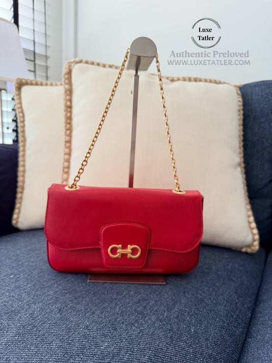 Salvatore Ferragamo Gancini Leather Bag