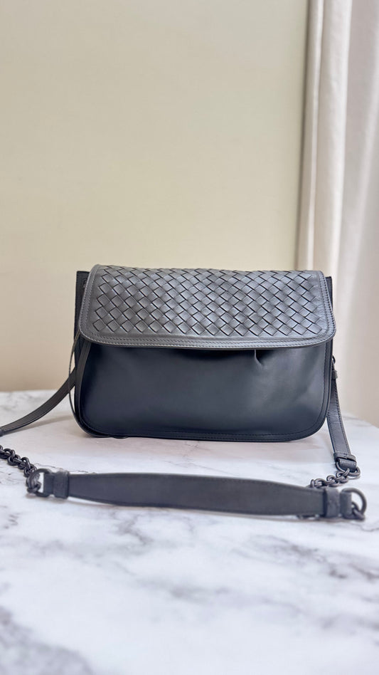 Bottega Veneta Intrecciato Flap Bag