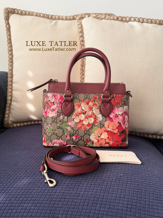 Gucci GG Supreme Blooms Mini Satchel